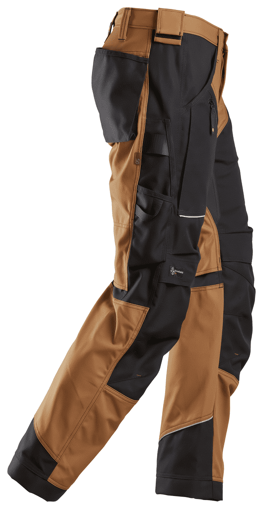 Snickers 6314 RuffWork Canvas Work Trousers Brown/Black
